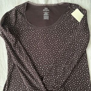 Pink Republic Brown Polka Dot Women's Top